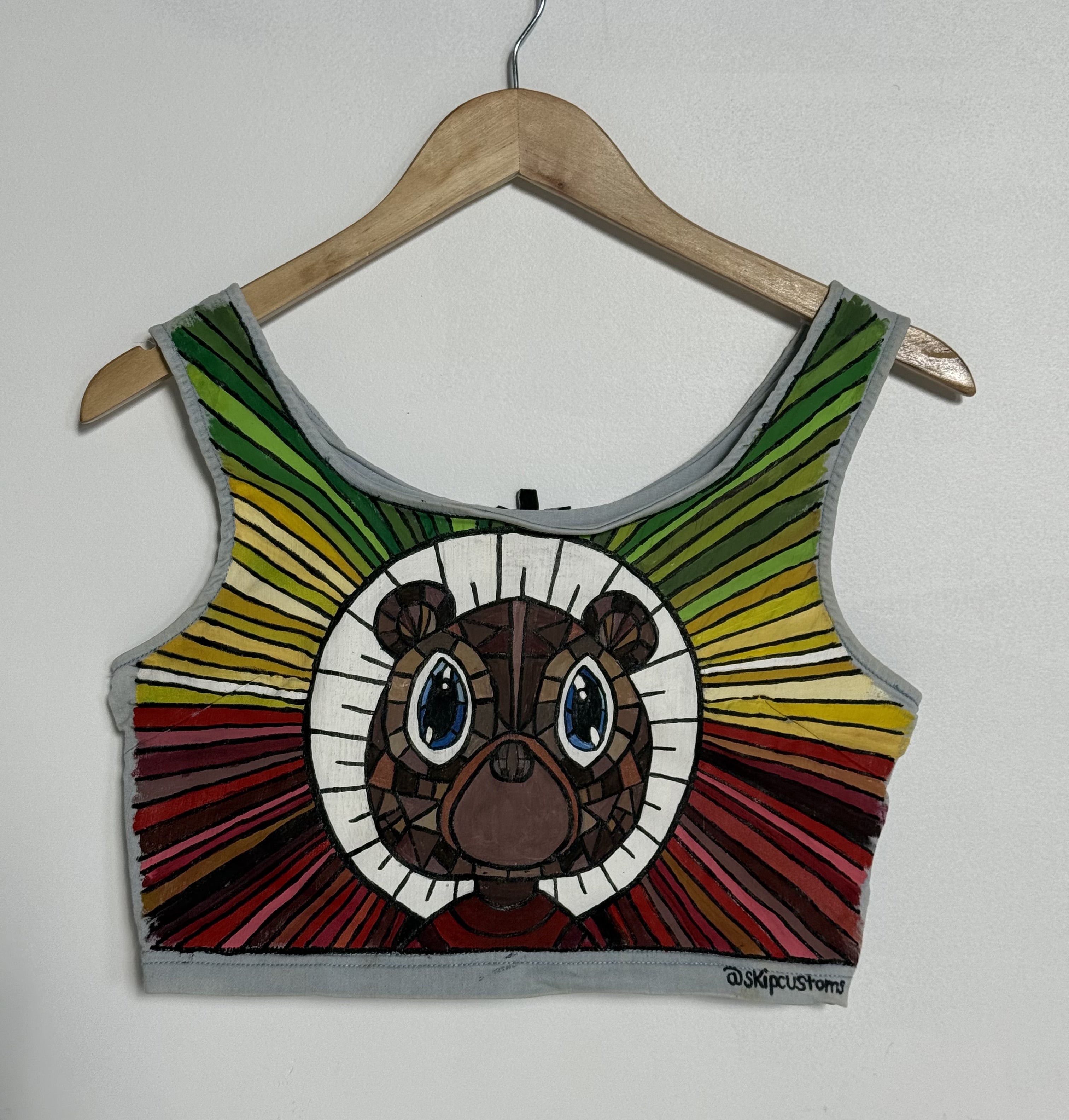 SLEEVELESS KANYE STAIN GLASS CROP - MEDIUM